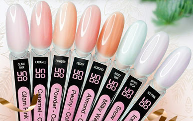 UNO   Base Gel Rubber Color   POWDER   10мл (12г)   База камуфлирующая с шиммером